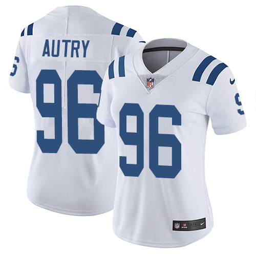 Indianapolis Colts #96 Limited Denico Autry White Nike NFL Road Women Vapor Untouchable jerseys->indianapolis colts->NFL Jersey